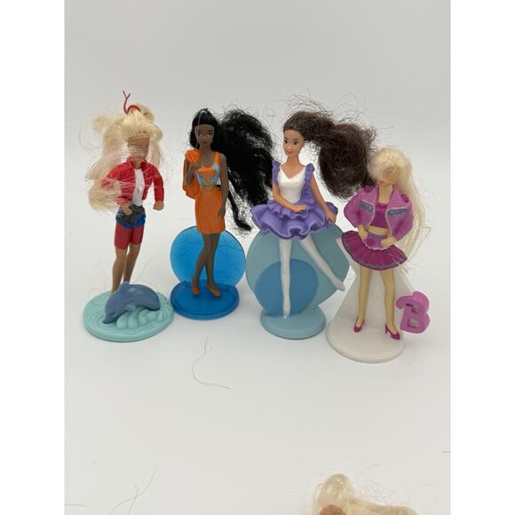 Vintage 1990s Barbie Mattel McDonald's Happy Meal Figures - Lot of 7 - Picture 2 of 5
